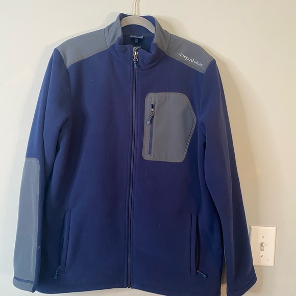 Vineyard Vines Still River Full Zip Fleece Jacket Men's Large Navy Blue - Picture 7 of 10